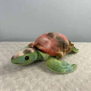 Fun Stuff Sea Turtle Plush Stuffed Animal Toy Green Brown Tan